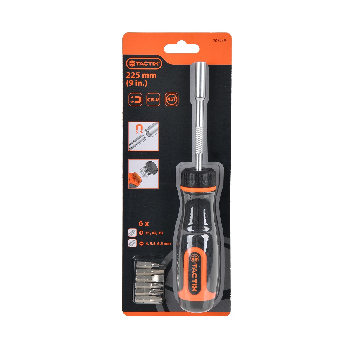 Destornillador Rachet Tactix Posición Ajustable 22.5 cm - 1006239