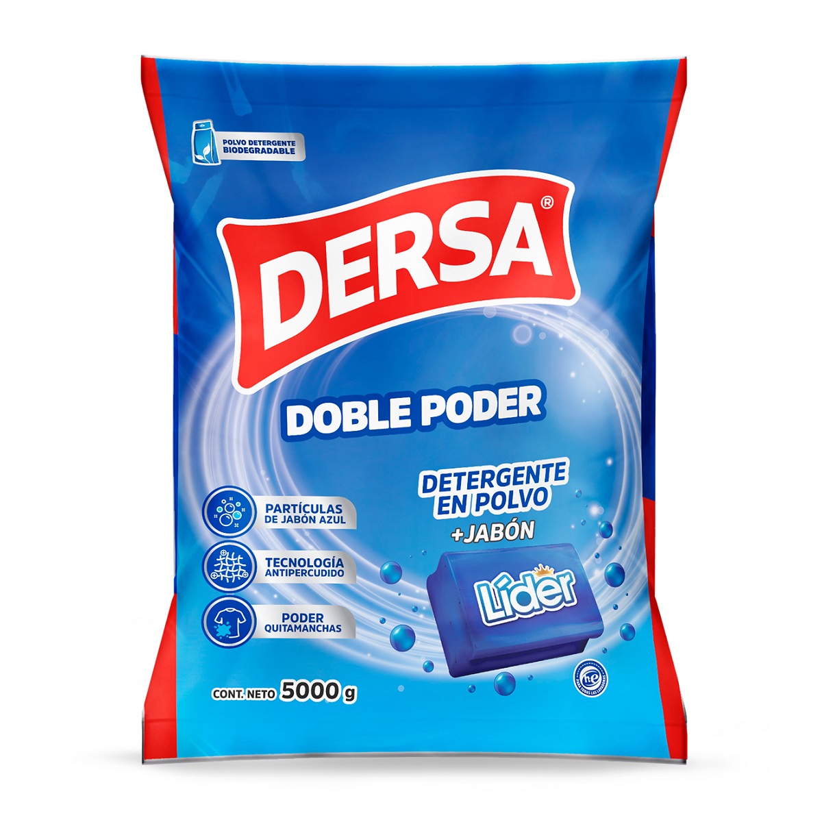 Detergente En Polvo Dersa Doble Poder Más Jabón 5 Kg 1018434 