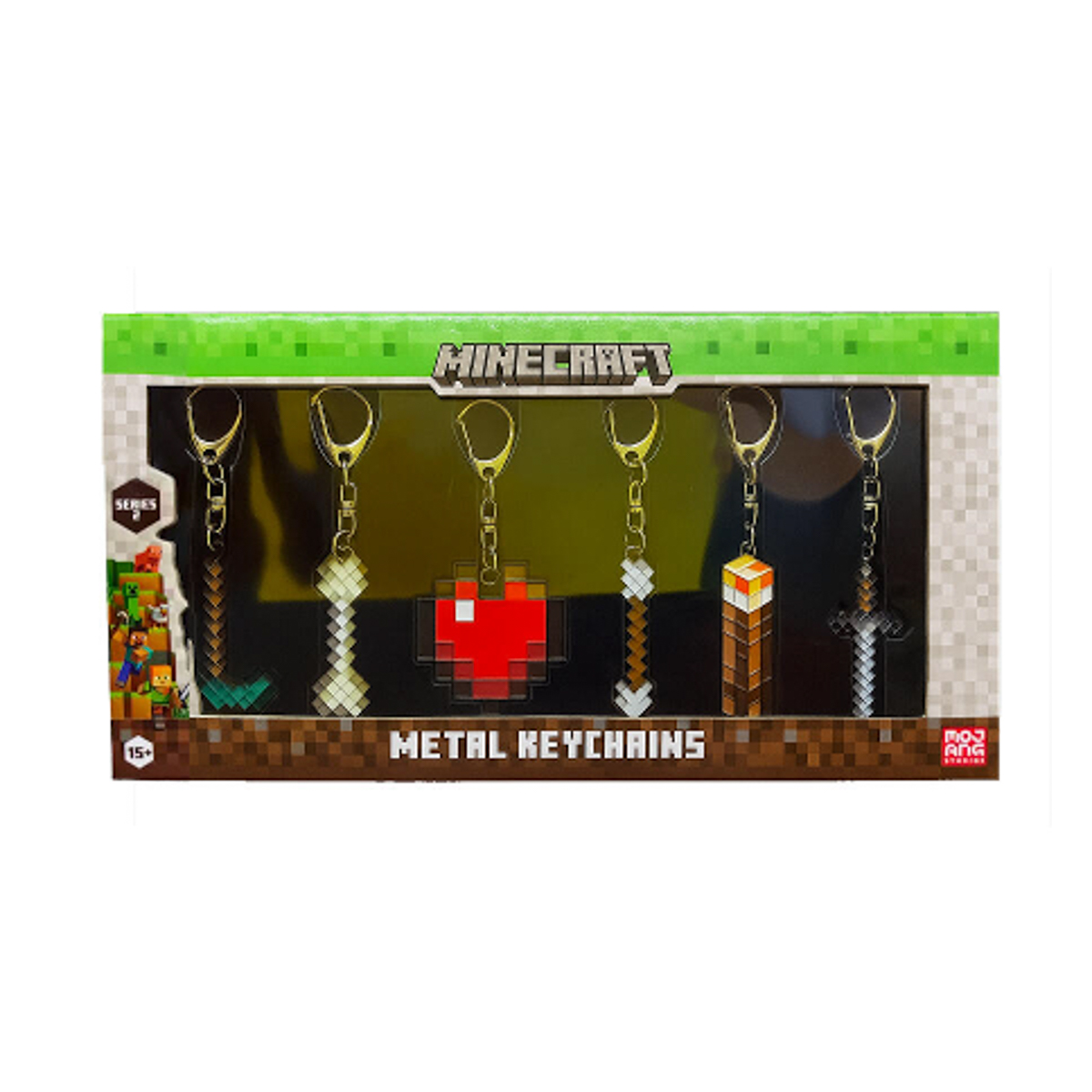 Set 6 Llaveros de Metal Minecraft - 1073322