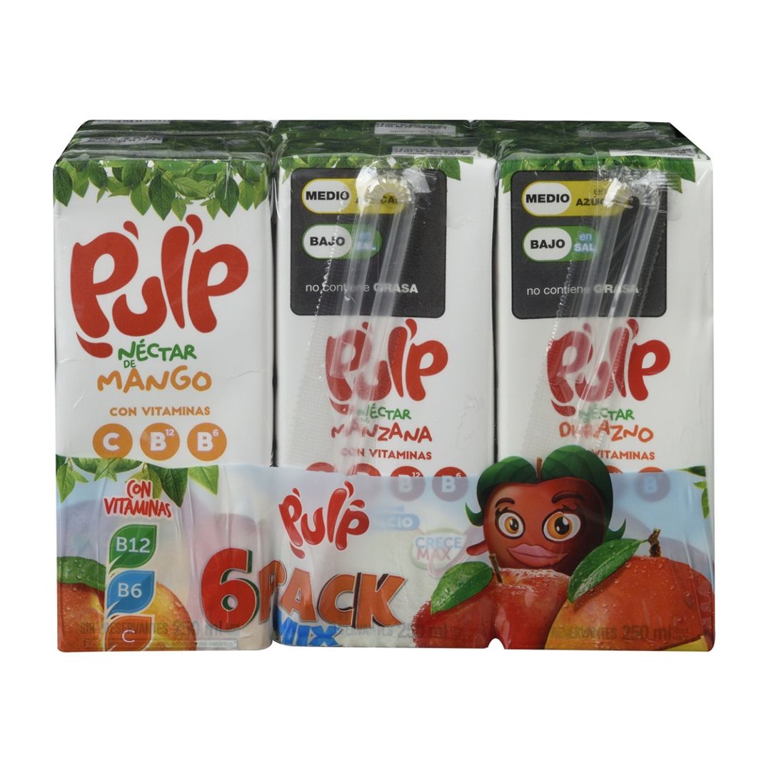 Pulp Marca Pack 6 und. Jugo Pulp Néctar Surtido 250 ml - 909017
