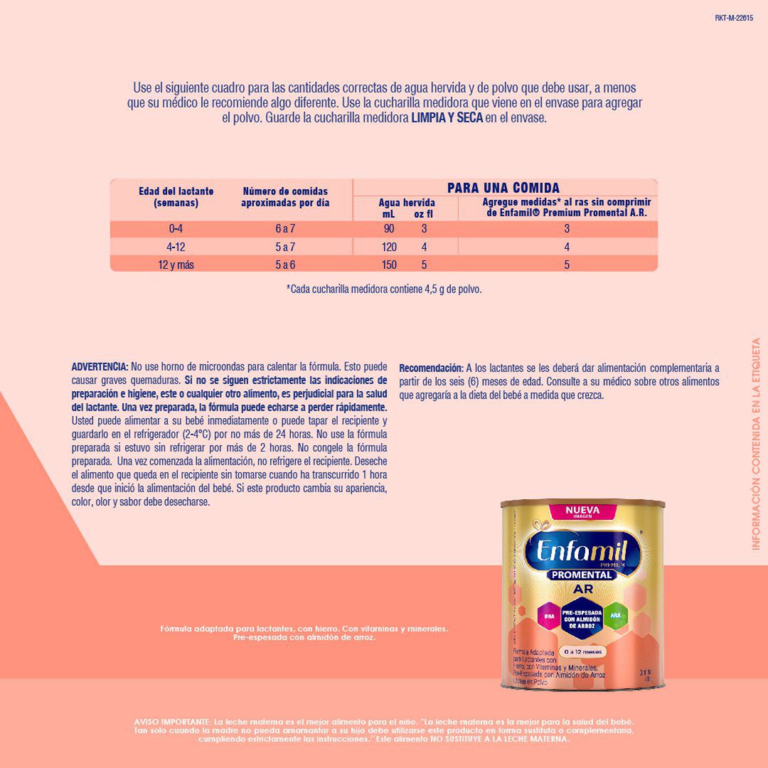 Enfamil Premium leche en polvo sin lactosa premium 0 a 12 meses lata 400g  polvo