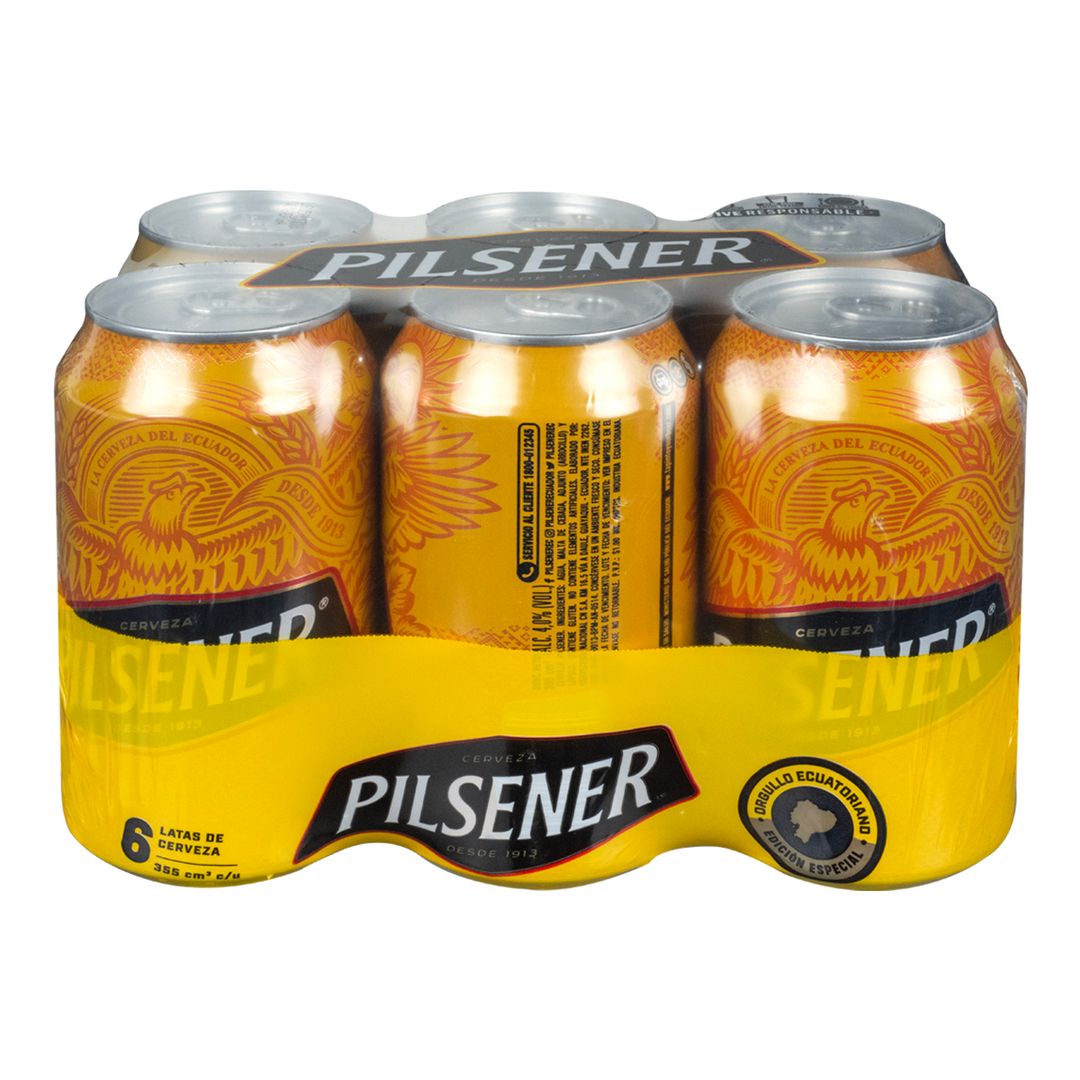 Pilsener Cerveza Lata 6pack 355ml - 901409