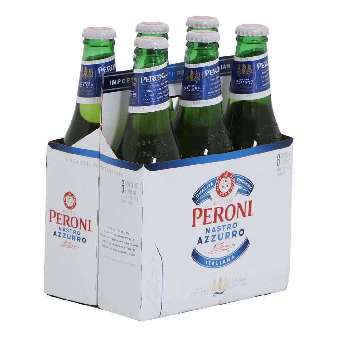 Six Pack Cerveza Peroni Nastro Azzurro Botella 330ml - 904269