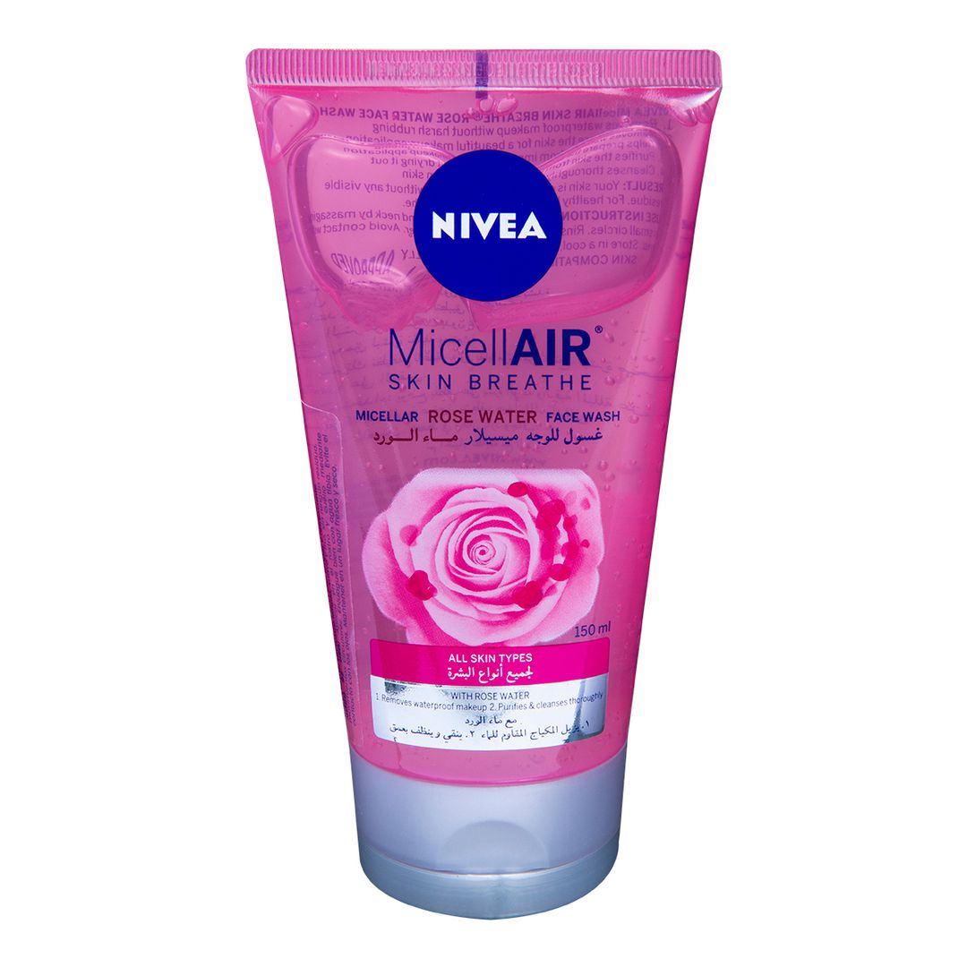 NIVEA Gel Limpiador Facial Agua De Rosas (150 ml), Remueve