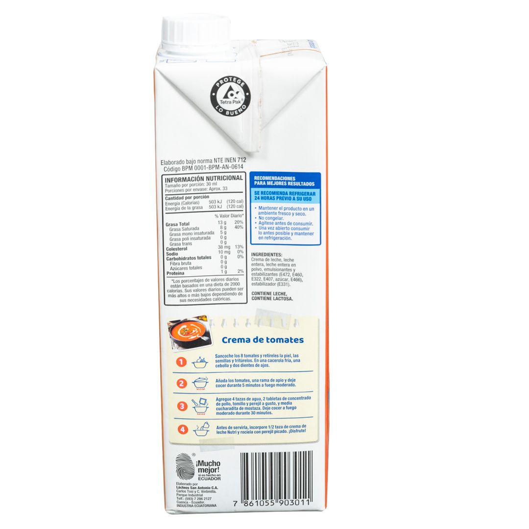 Crema de Leche Nutri Cartón 1L 914807