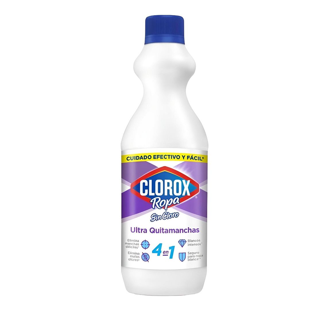 Quitamanchas Sin Cloro Clorox 4 en 1 para Ropa Blanca Botella 500 ml ...