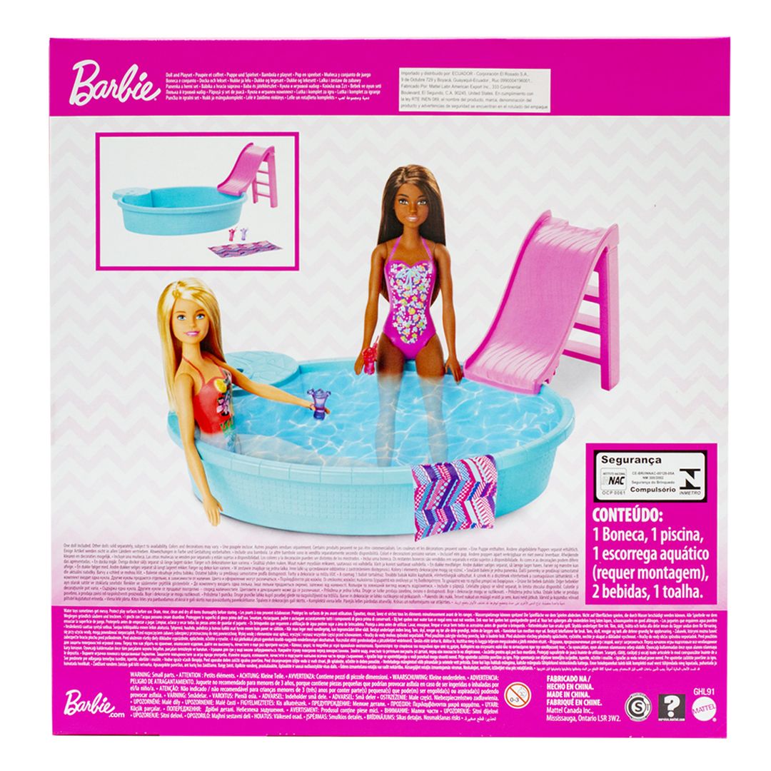 Barbie en la discount piscina