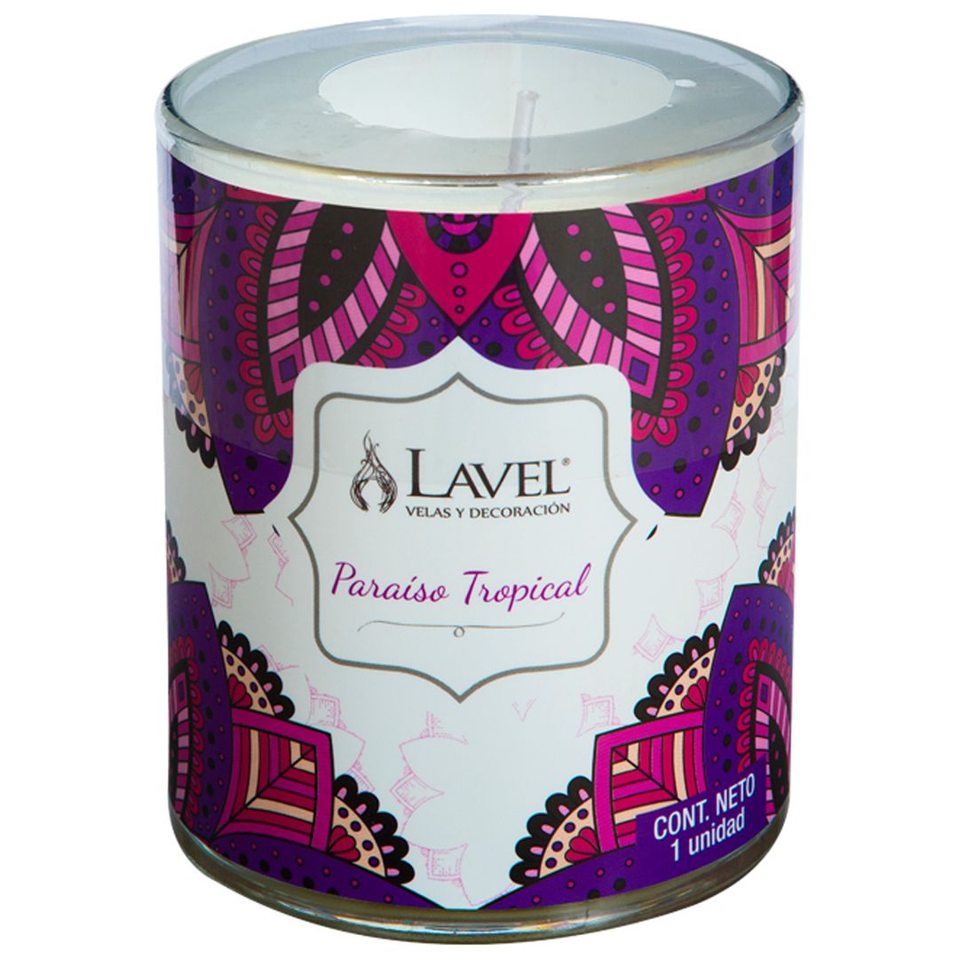 Vela En Vaso Mándala Lavel Paraíso Tropical 200g 923196 