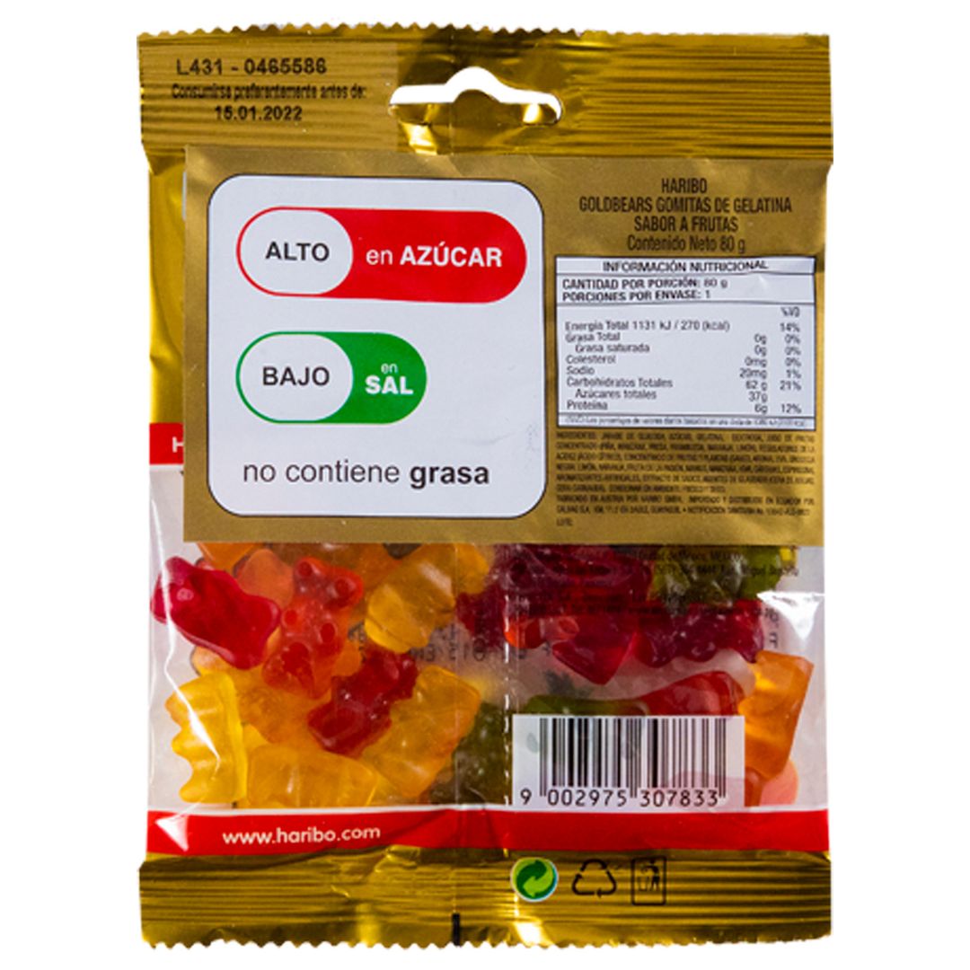 Gomitas Haribo Goldbears 80g - 924847