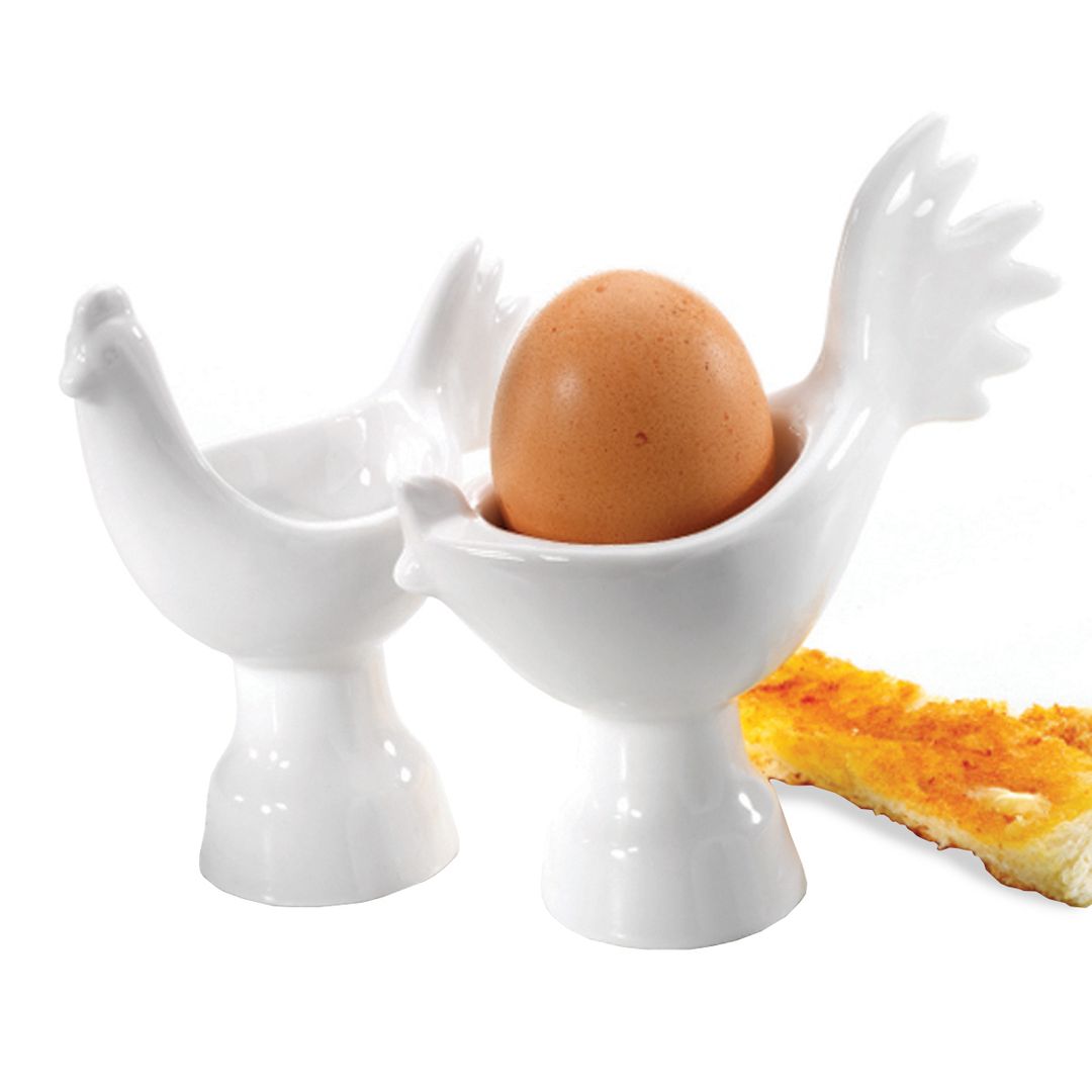 Hueveras con soporte para huevos cocidos, juego de herramientas