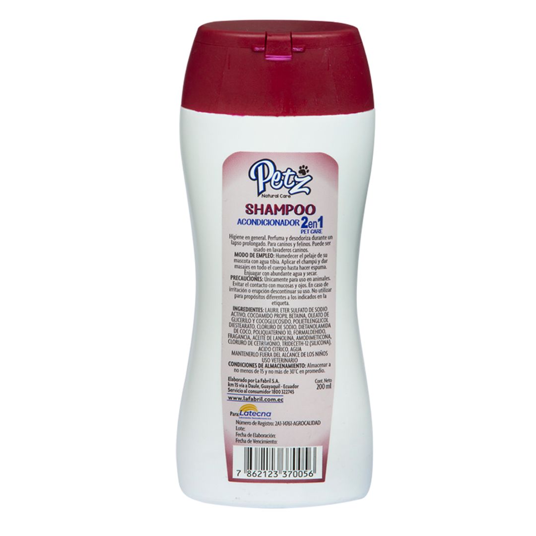 Shampoo Acondicionador 2 en 1 Petz Natural Care 200ml 925463
