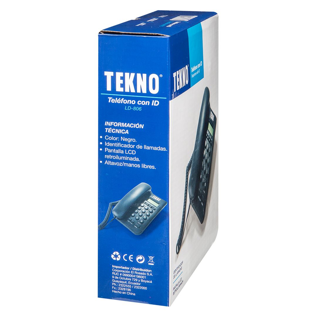 Teléfono Fijo Tekno con Identificador de Llamadas - 927801