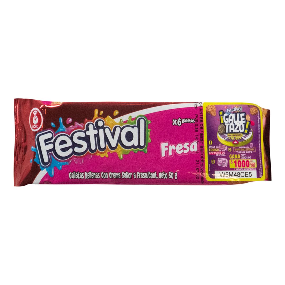 Galletas Festival Fresa 50 g - 942572
