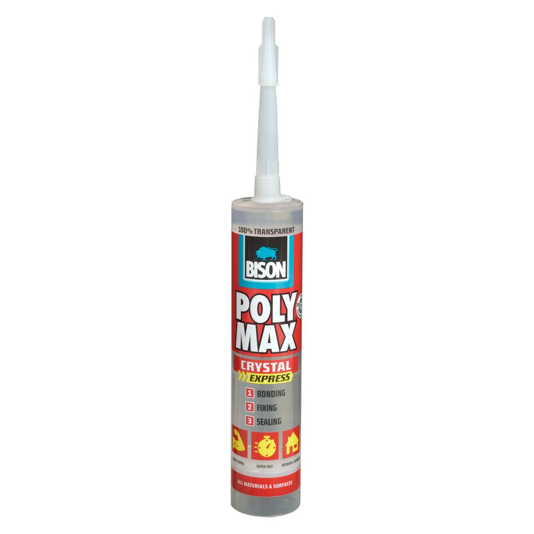 Uhu Bison GLUE BOSTIK POLY MAX CRISTAL gr. 300 - Transparent 12.00 PCS