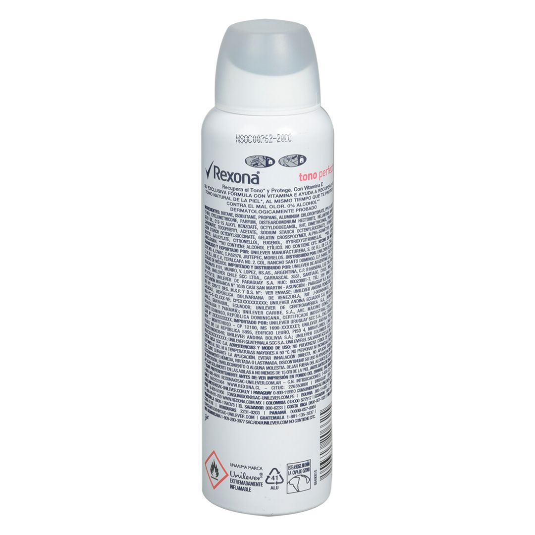 Antitranspirante Rexona® Tono Perfecto en Aerosol para Mujer 150 ml