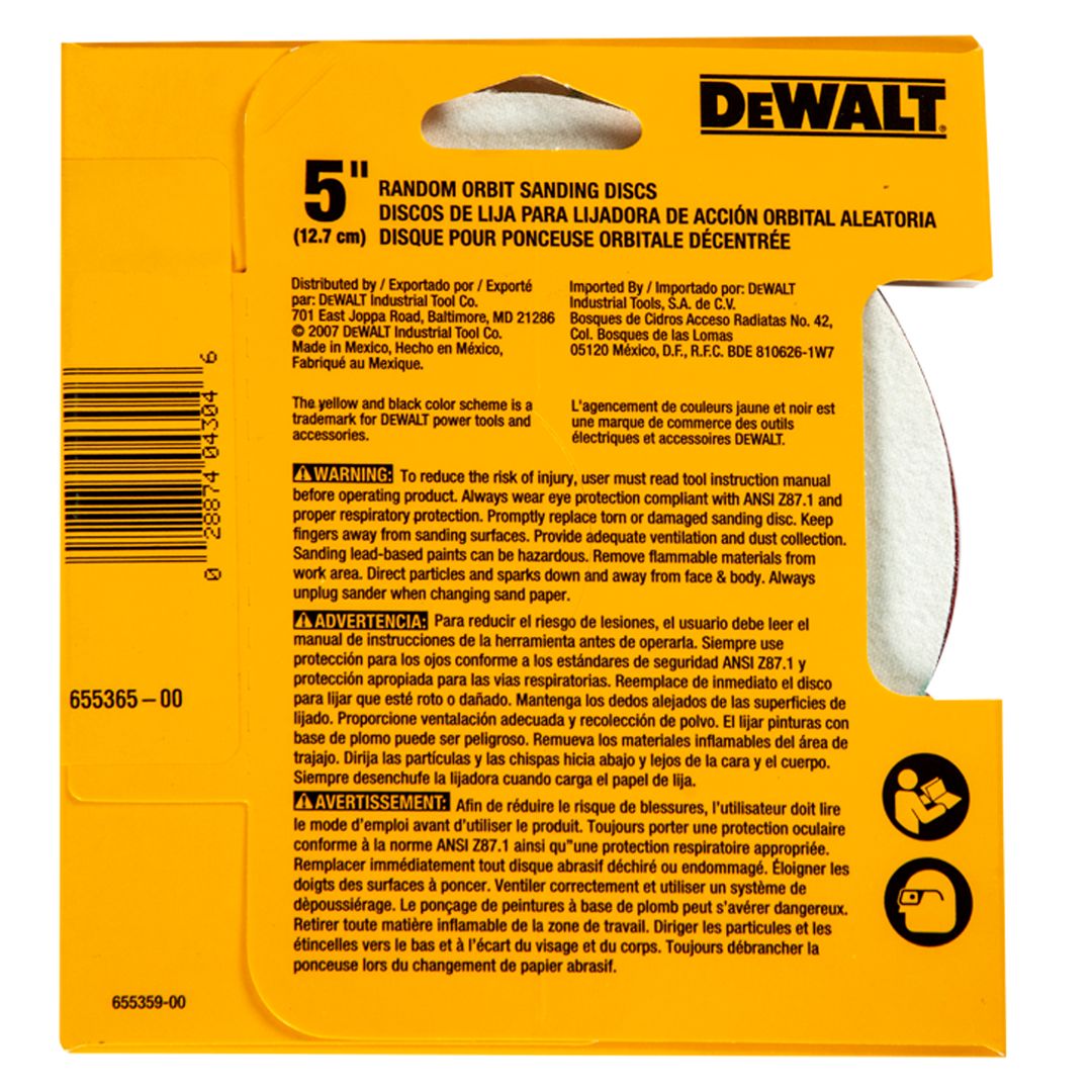 Papel Lija Lijadora DeWalt Grano 150 - 952335