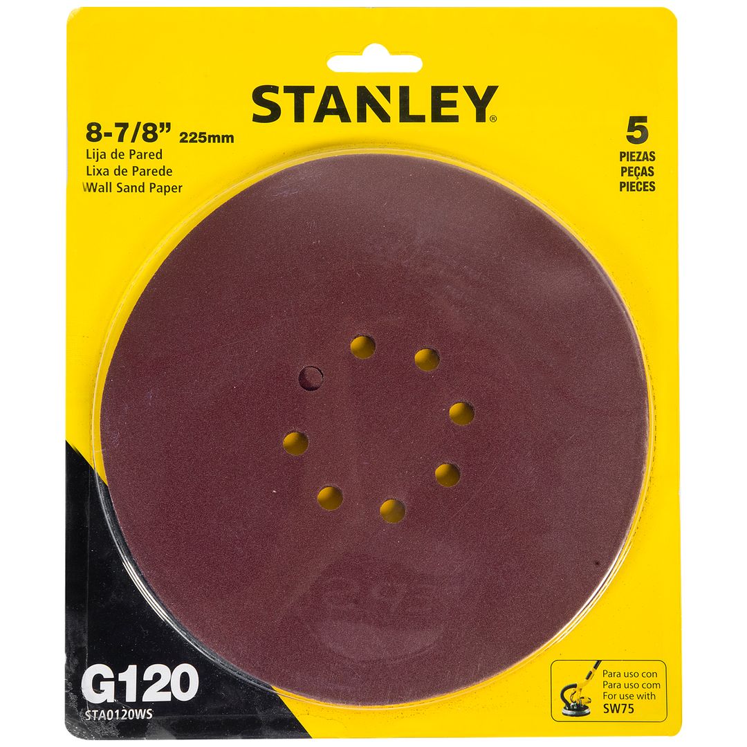 Lija Stanley de Pared Grano 120 - 5 unidades - 952536