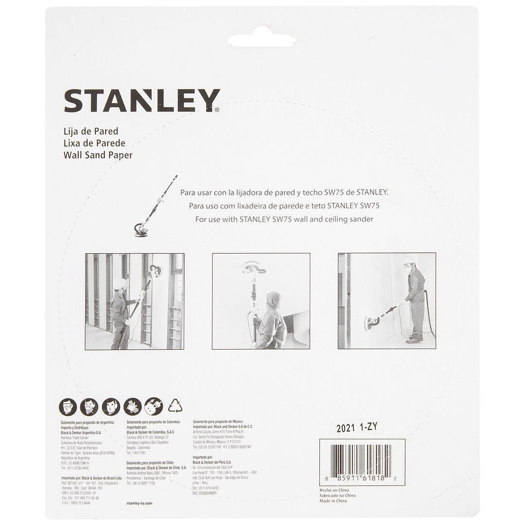 Lija Stanley de Pared Grano 120 - 5 unidades - 952536