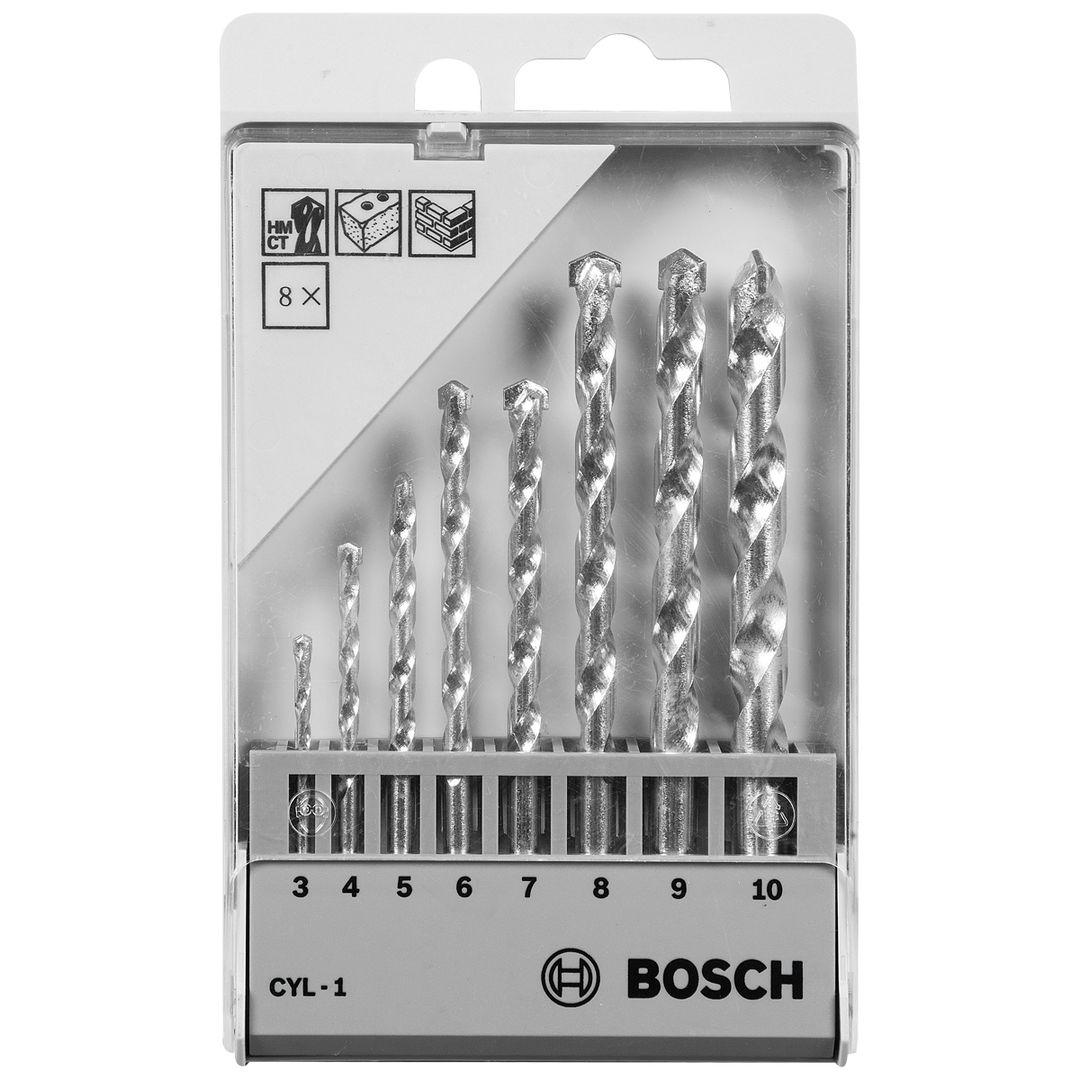 Set de 5 Brocas para concreto Bosch CYL-1 4-5-6-8-10mm - Promart