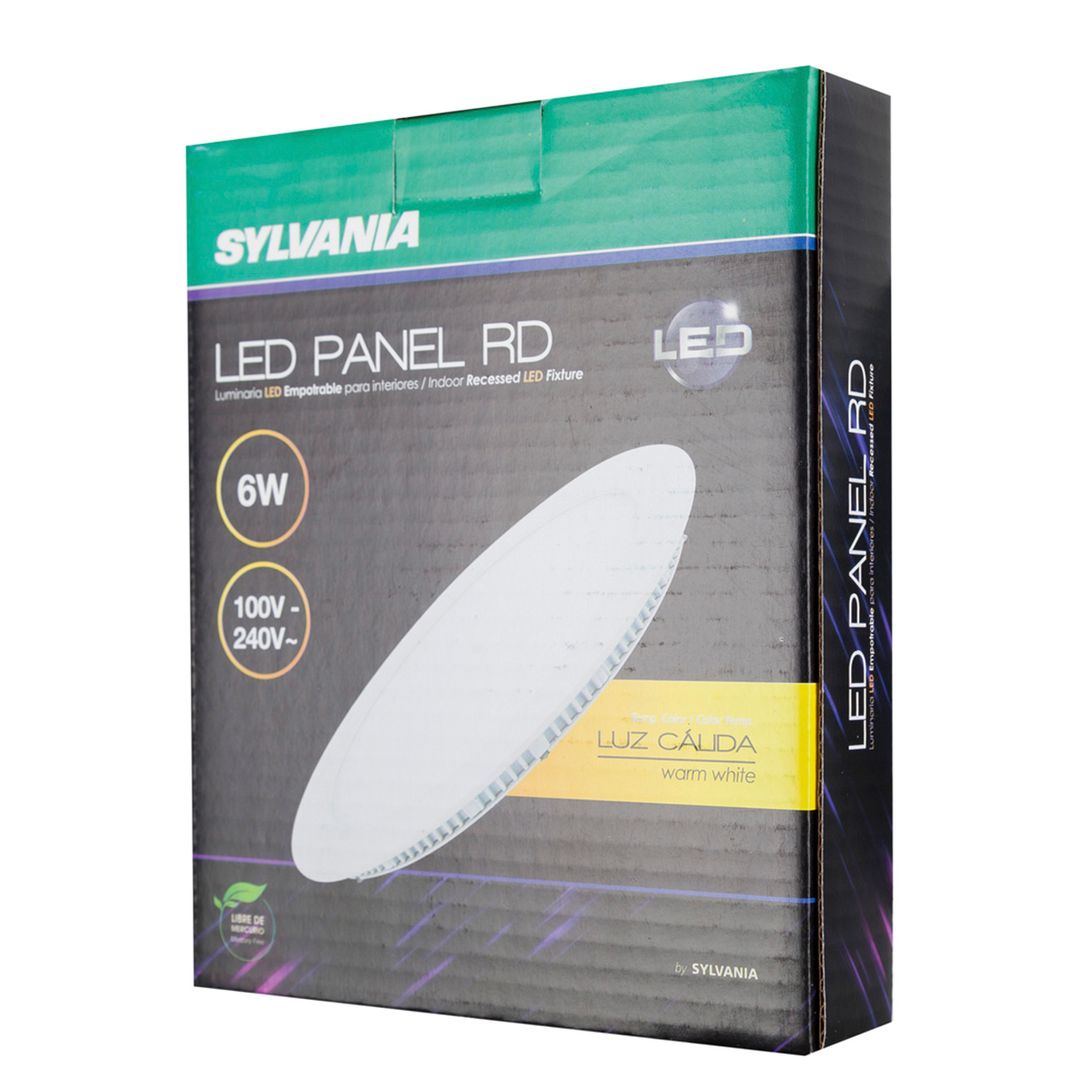 Panel Led Circular Empotrable Sylvania Blanco 6w 3500k 954488