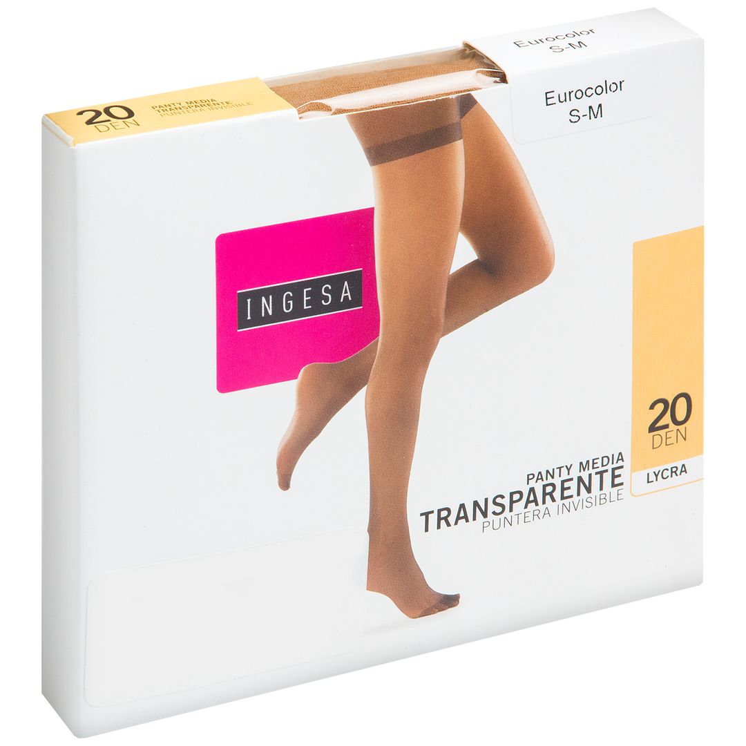Medias Panty Nylon Ingesa Punta Invisible Eurocolor Varias Tallas 955288