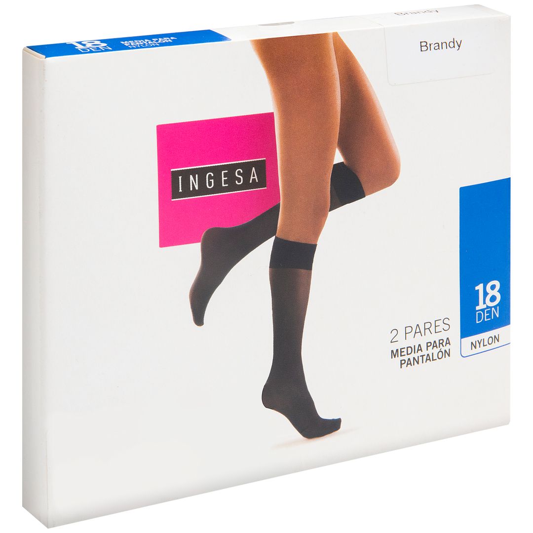 Pack 2 und Medias Panty Nylon Ingesa para Pantalón- Varios Colores