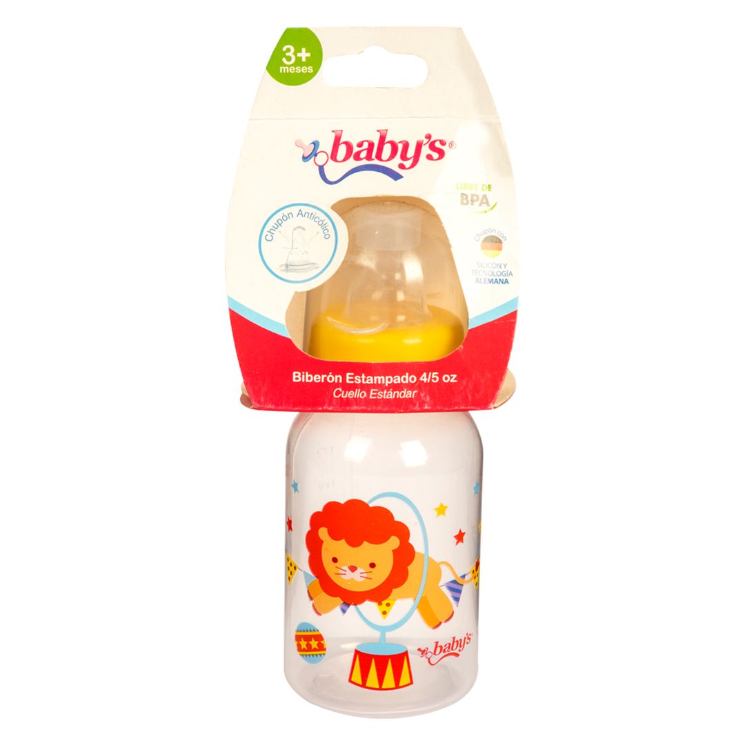 Biberón Baby's de Plástico Estampado Surtido 4/5oz - 955726