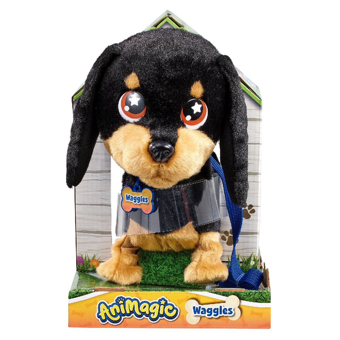 Peluche interactivo waggles animagic - mi perrito salchicha 