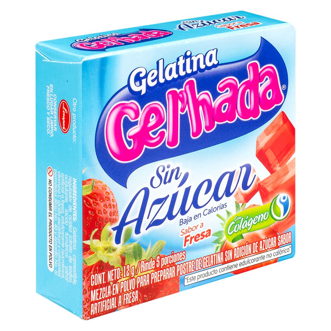 Gelatina Gel’hada Sin Azúcar Fresa 12g 966849