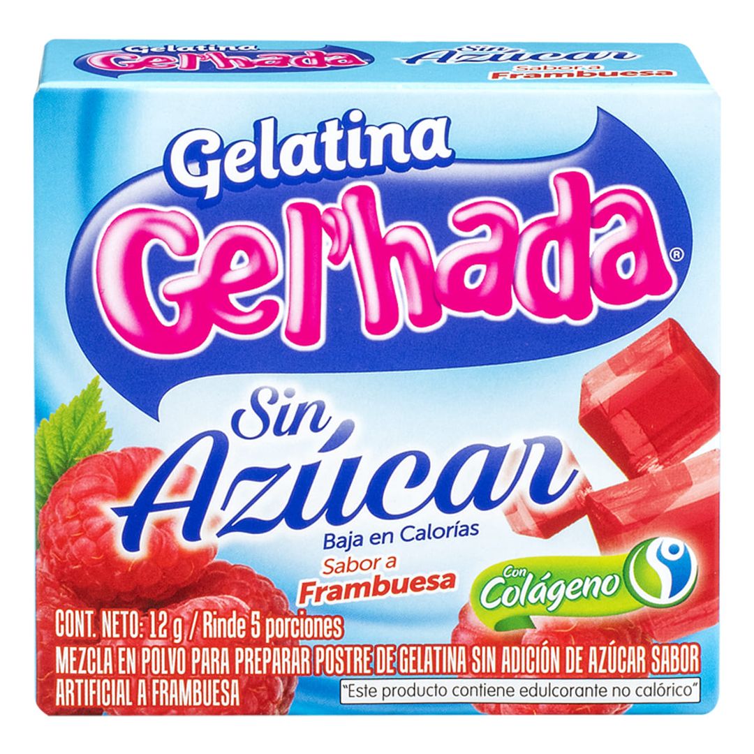 Gelatina Gel’hada Sin Azúcar Frambuesa 12g 966829