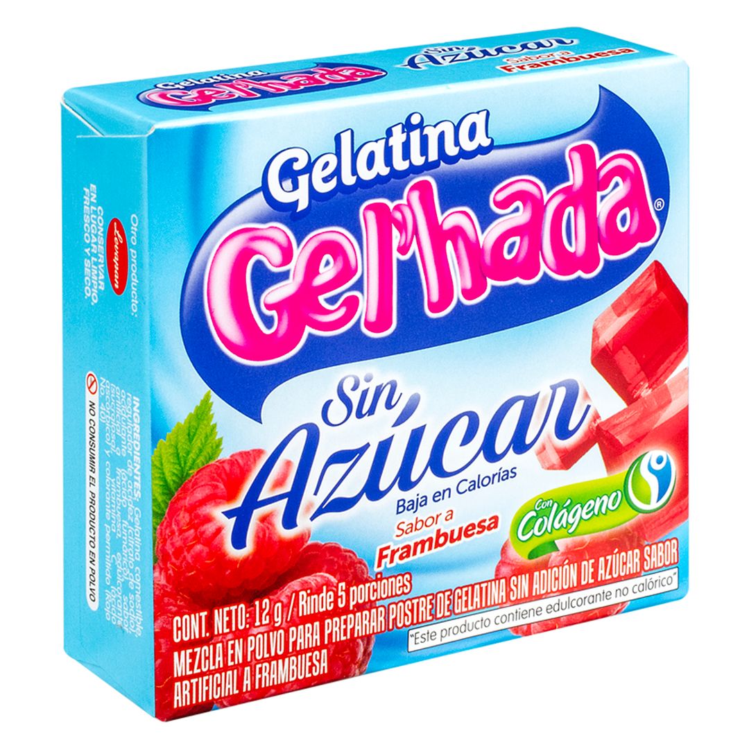 Gelatina Gel’hada Sin Azúcar Frambuesa 12g 966829