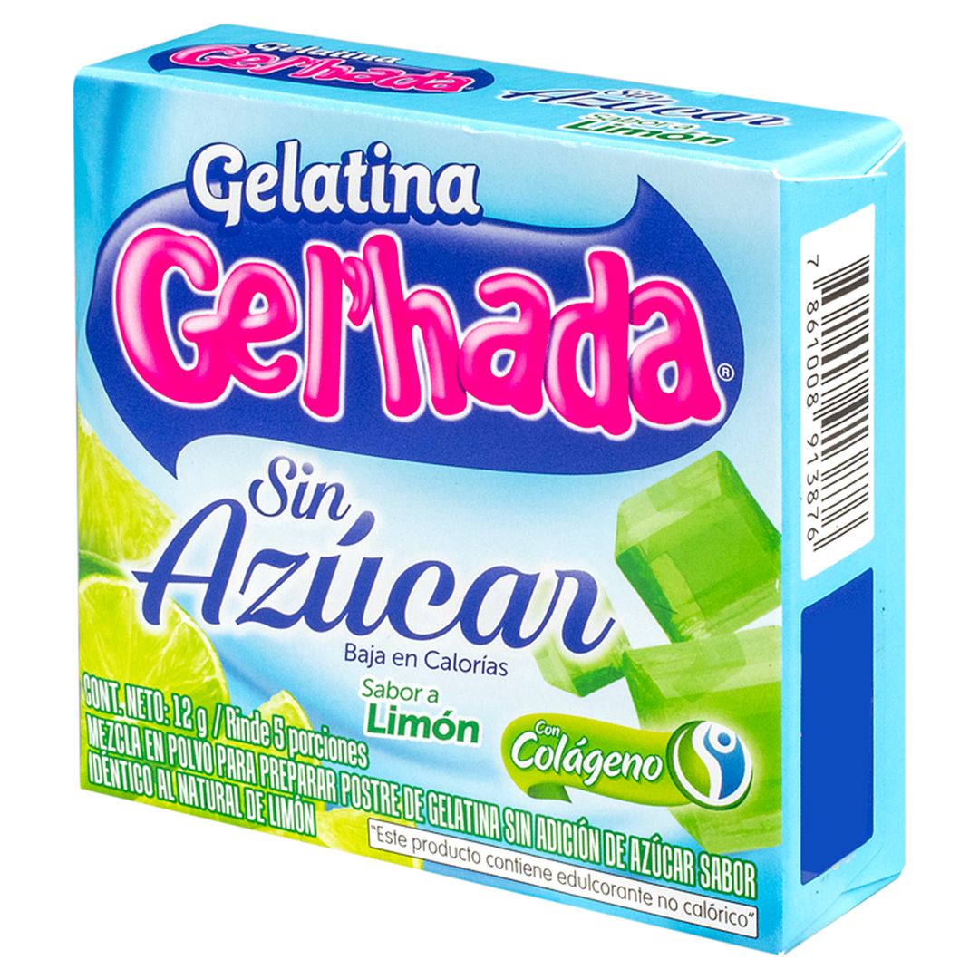 Gelatina Gel’hada Sin Azúcar Limón 12g 966818