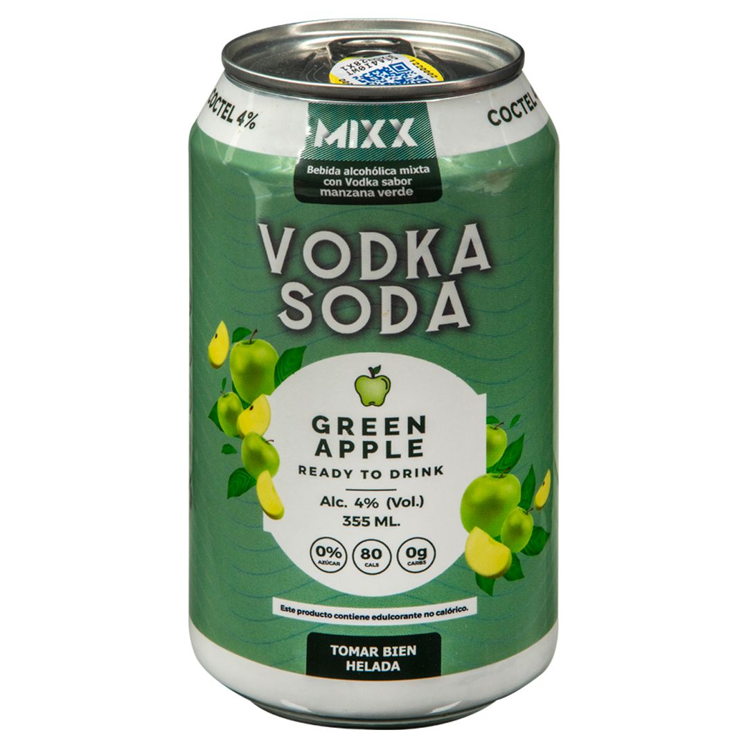 Vodka Soda Mixx Party Green Apple 355 ml 967835