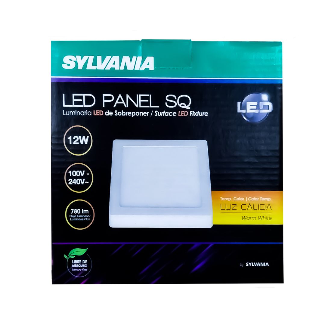 Panel Led Cuadrado Sylvania Sobrepuesto 12w 968726