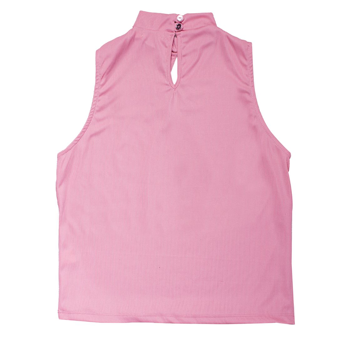 Camiseta de cuello alto de punto para niña a1€ (gris o rosa) » Chollometro