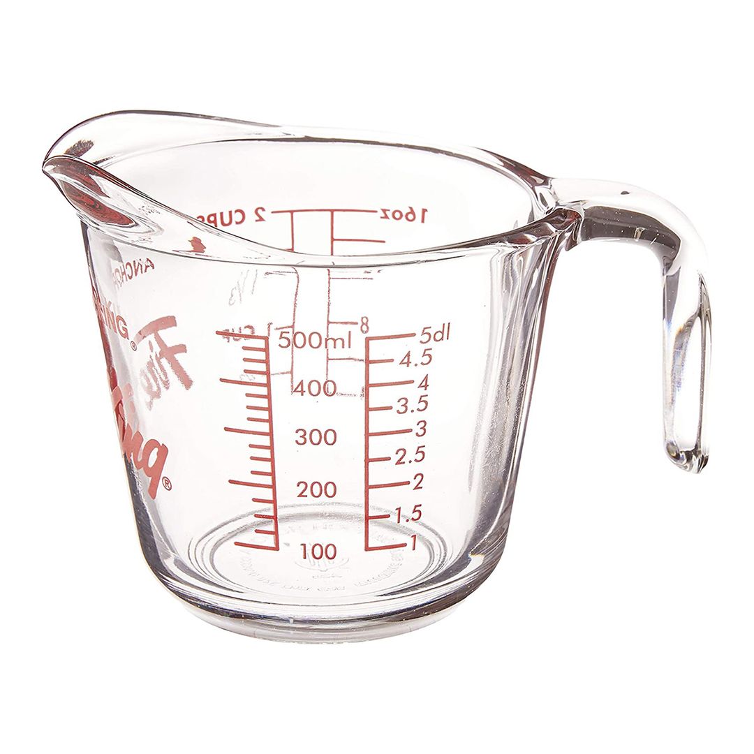 Juego de vasos medidores de vidrio aptos para lavavajillas y microondas de  2 pie