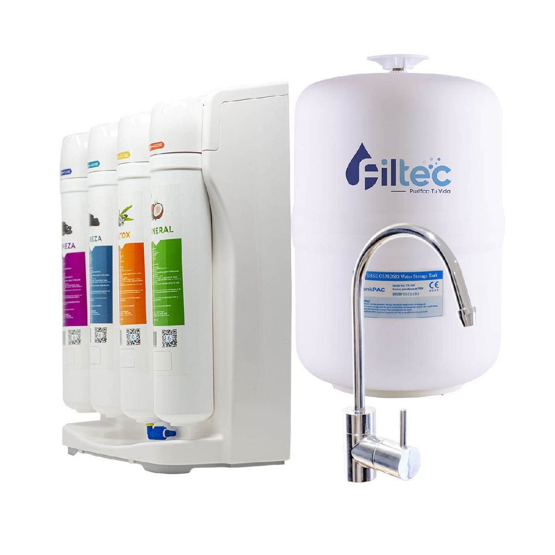 OnliPure - Filtro de agua para encimera de ósmosis inversa con purificador  de instalación cero, tecnología patentada de alta capacidad de 4 etapas