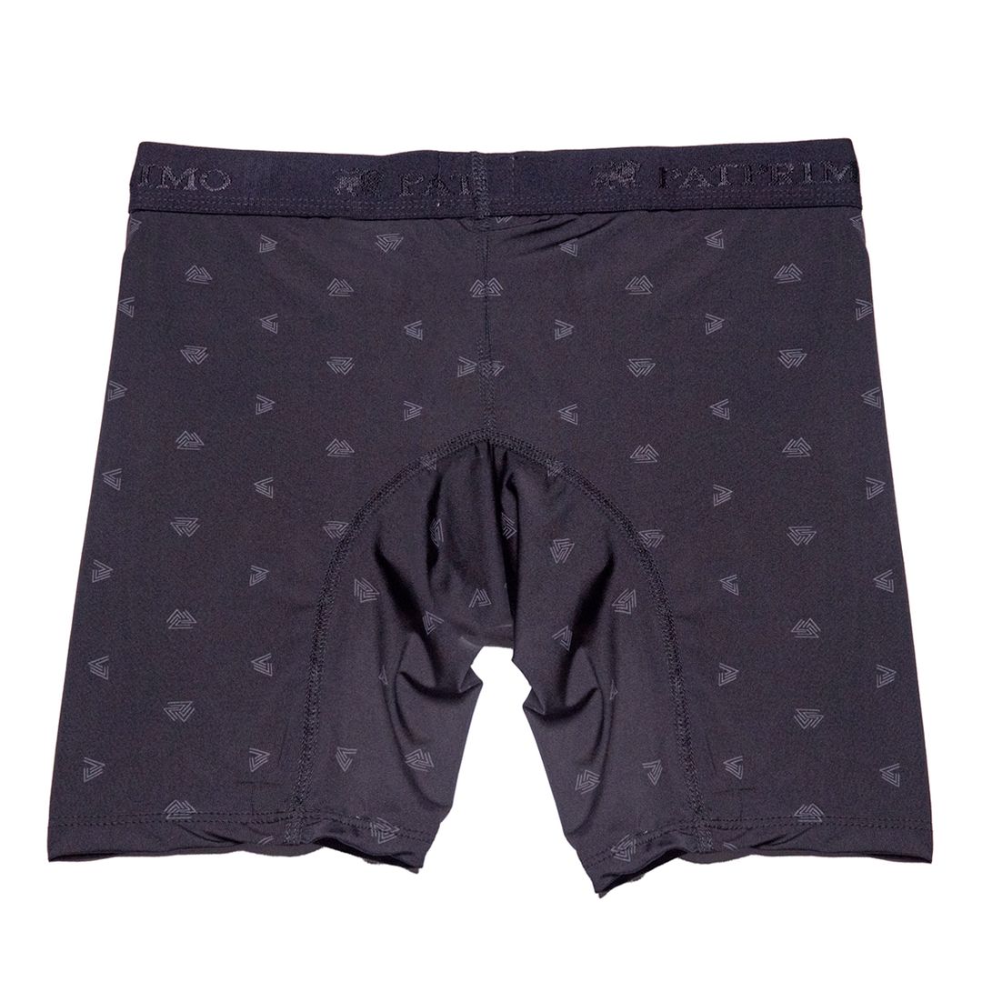 Boxer Hombre Pat Primo Microfibra Corte Medio Estampado Negro Varias Tallas