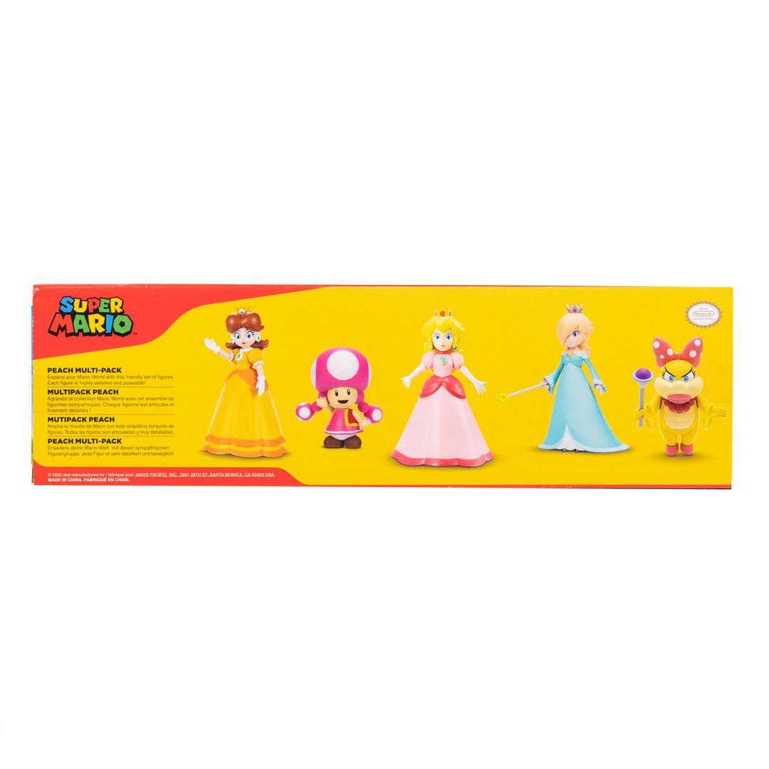 Super mario - pack de 5 figurines 6.35 cm, figurines