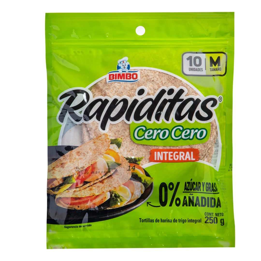 Tortillinas Integrales Bimbo Cero 250g 983618
