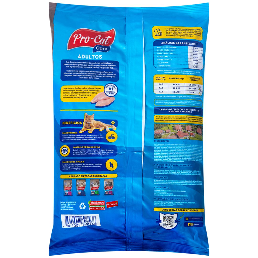 Alimento Procat Care de Pollo para Gato 454g - 987046