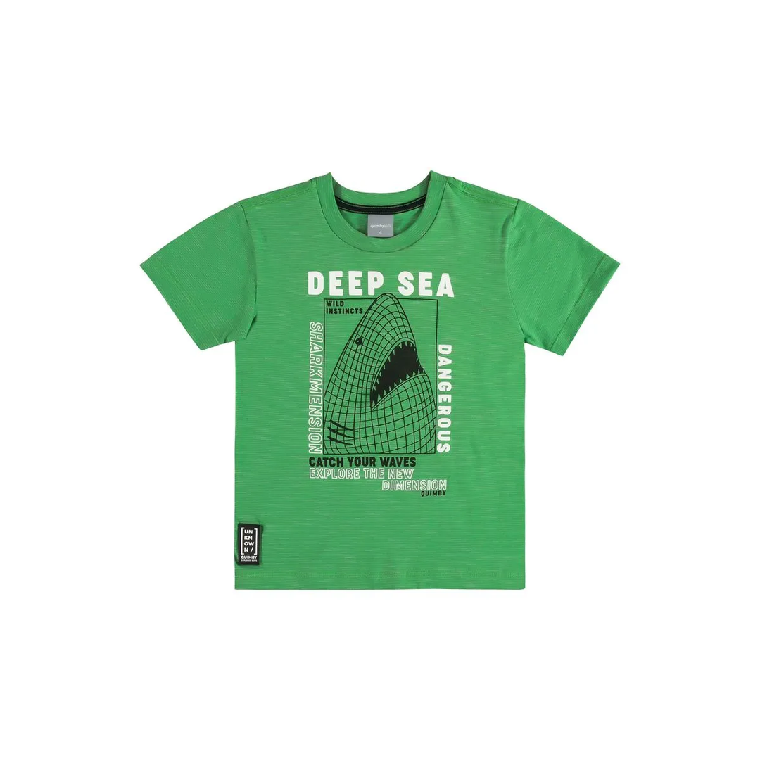 Camiseta Niño Quimby Manga Corta Estampado Verde - Varias Tallas - 991249