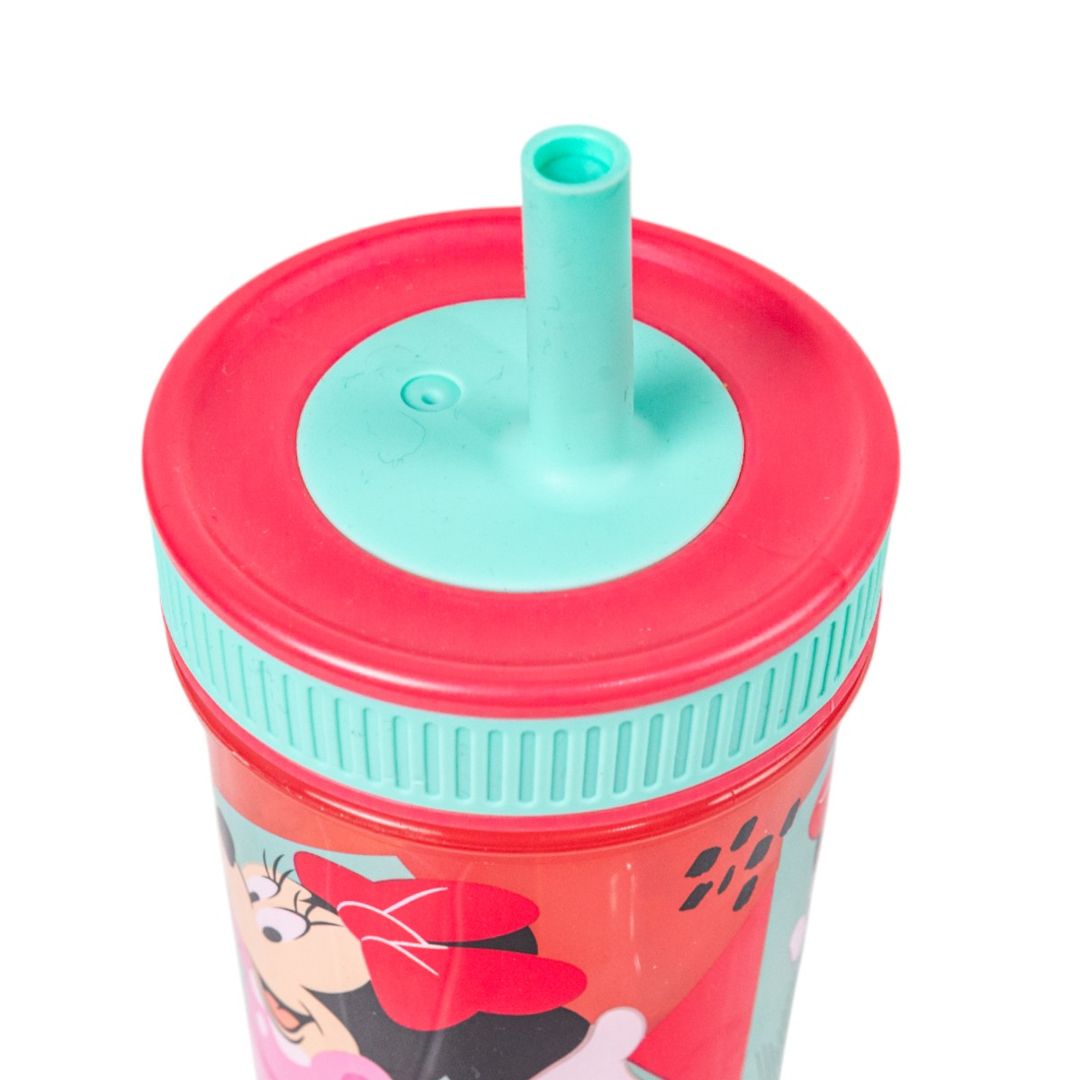 Vaso Infantil Reutilizable con Pajita Minnie Mouse de Disney 420ml - foto 3