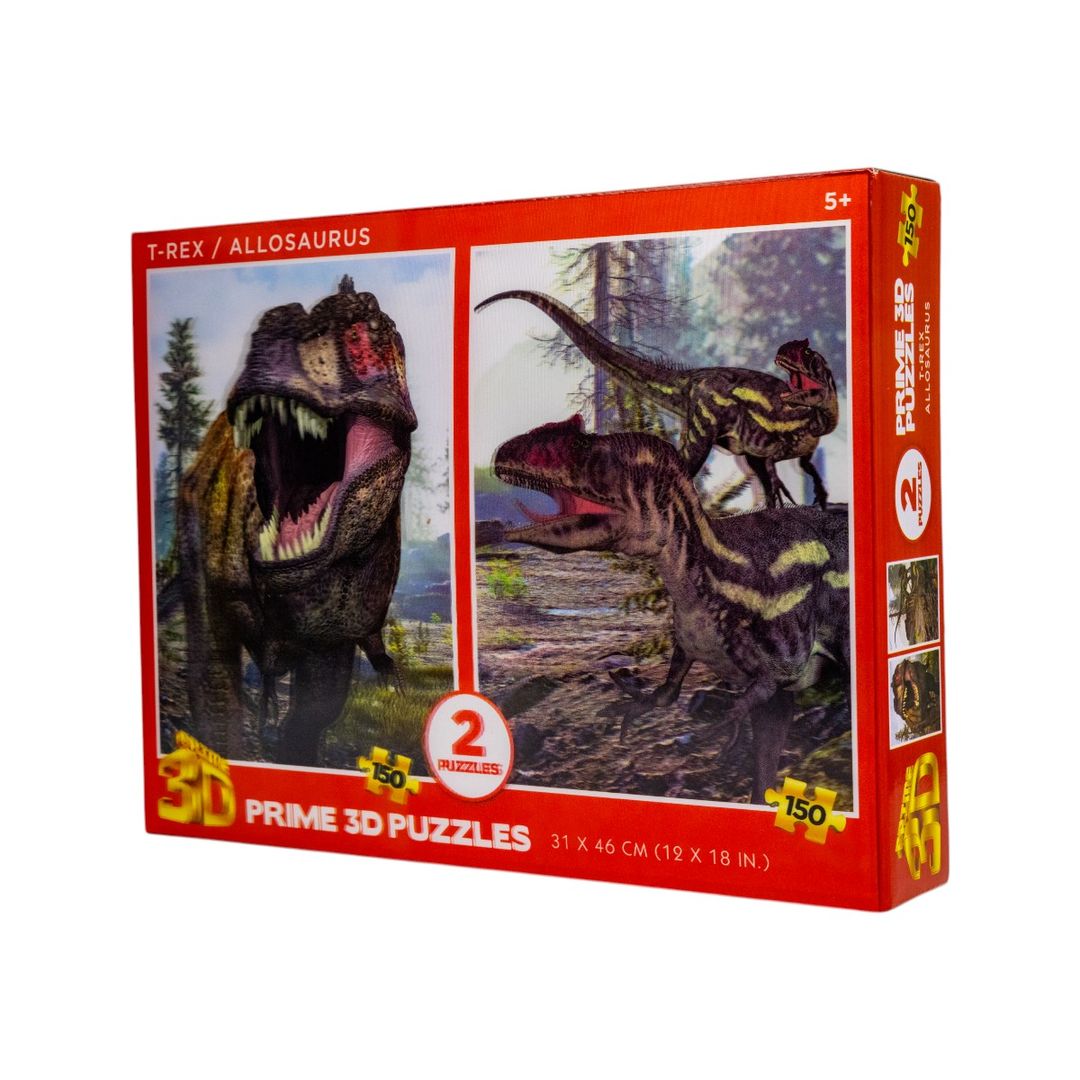 Rompecabezas Prime 3D T-Rex & Allosaurus 150 Piezas - 1081756