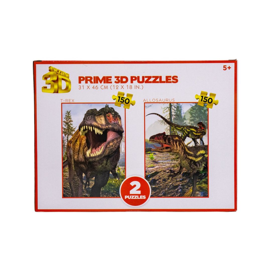 Rompecabezas Prime 3D T-Rex & Allosaurus 150 Piezas - 1081756