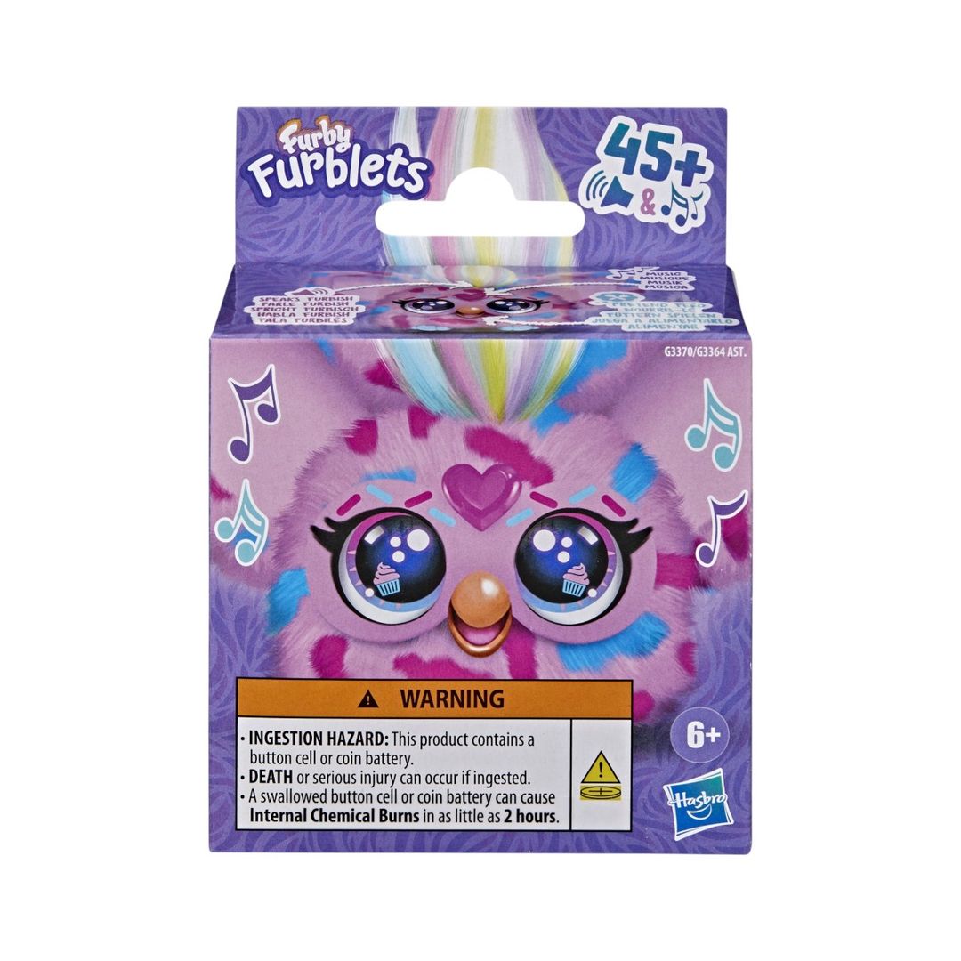 Furby DJ Furblets Dis-Co-Dazz, Peluche Electrónico Extensible Con Música Y Sonidos Divertidos, Con Clip Para Llevar A Todas Partes, Para Niños +6 Años