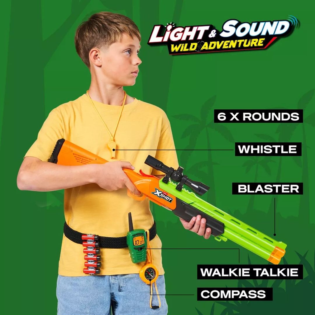 Lanzador de Dardos Zuru X-Shot Wild Adventure con Luces y Sonidos
