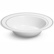 Bowls Redondos Reutilizables Casaviva Borde Plateado 12oz - 20 Unidades - foto 1
