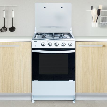 Cocina a Gas Ecoline Blanca 4 Quemadores - 55 cm - 907361