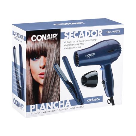 Secador 1875 W más Mini Plancha Alisadora Conair - 918058